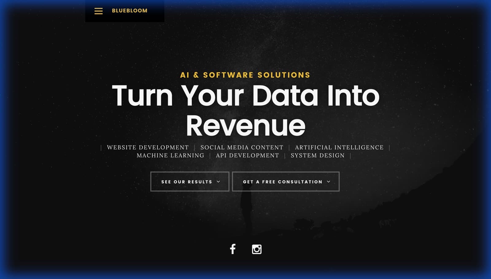 BlueBloom website screenshot